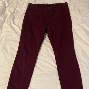 Old navy maroon stretch jeans NWOT